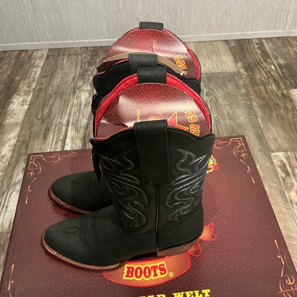 NWT Los Altos Black Leather Western Boots Size 6 - Picture 13 of 16